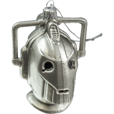Doctor Who - Cyberman 4.25 Inch Glass Christmas Ornament