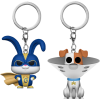 The Secret Life of Pets 2 - Snowball in Superhero Suit and Max with Cone Pocket Pop! Vinyl Keychain 2-Pack