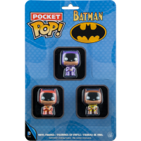 Batman - 75th Anniversary Batman Yellow, Purple and Orange Pocket Pop! Vinyl Figure 3-Pack