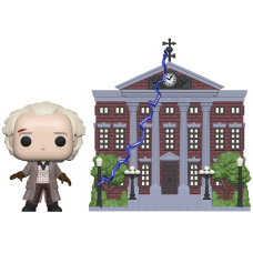 Back To The Future - Dr. Emmett Brown with Clock Tower Pop! Town Vinyl Figure