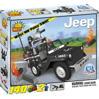 Action Town - 140 Piece Willys MB Jeep Police SWAT Car Construction Set