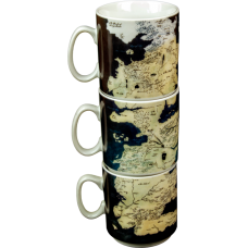Game of Thrones - Westeros Map Stacked Mugs (Set of 3)