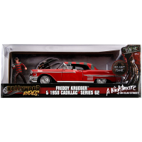 A Nightmare on Elm Street - Freddy Kreuger with 1958 Cadillac s62 1/24th Scale Hollywood Rides Die-Cast Vehicle Replica
