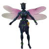 Vitruvian: Fantasy - Winged Terror Faerie Warrior H.A.C.K.S 4 Inch Action Figure