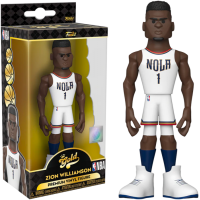 NBA: Basketball - Zion Williamson New Orleans Pelicans Home Jersey 5 Inch Gold Premium Vinyl Figure