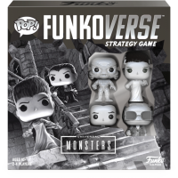 Universal Monsters - Dracula, Bride of Frankenstein, The Invisible Man and The Creature Pop! Funkoverse Strategy Game 4-Pack