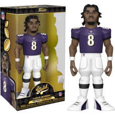 NFL Football - Lamar Jackson Baltimore Ravens 12 Inch Gold Premium Vinyl Figure