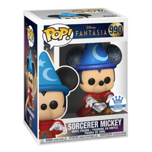 Disney - Sorcerer Mickey Diamond Glitter Pop! Vinyl Figure (Funko Shop Exclusive)