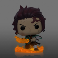 Pop! Bundles - Demon Slayer with Chase Tanjiro with Flaming Blade Pop! Vinyl Figure