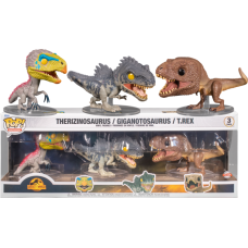 Jurassic World: Dominion - Therizinosaurus, Giganotosaurus and T-Rex Pop! Vinyl Figure 3-Pack