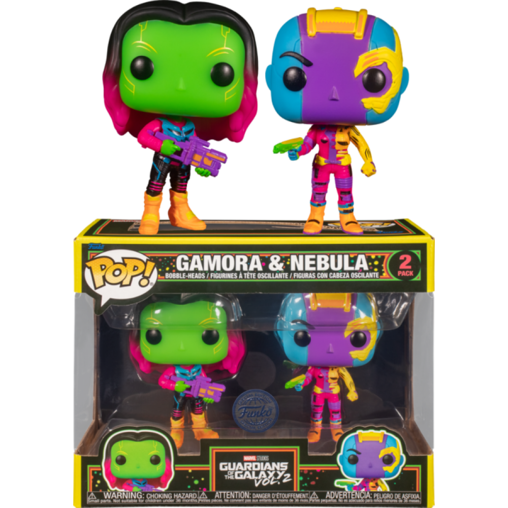Guardians of the Galaxy Vol. 2 - Gamora and Nebula Blacklight Pop! Vinyl Figure 2-Pack