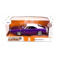 Big Time Muscle - Purple 1970 Dodge Charger R/T 1/24th Scale Die-Cast Vehicle Replica