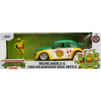 Teenage Mutant Ninja Turtles (1987) - Michelangelo and 1959 Volkswagen Drag Beetle Hollywood Rides 1/24th Scale Die-Cast Vehicle Replica