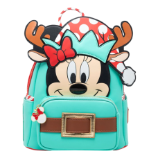 Disney - Minnie Reindeer Cosplay Light Up 10 Inch Faux Leather Mini Backpack