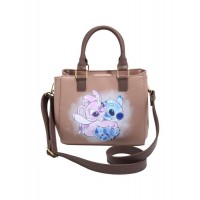 Lilo and Stitch - Stitch and Angel 8 Inch Faux Leather Crossbody Bag