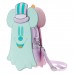 Disney - Pastel Ghost Minnie and Mickey Mouse Glow in the Dark Reversible 8 Inch Faux Leather Crossbody Bag