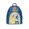 Beauty and the Beast (1991) - Stained Glass 10 Inch Faux Leather Mini Backpack
