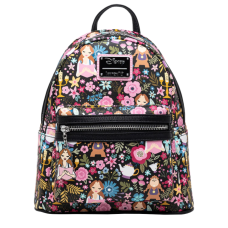 Beauty and the Beast (1991) - Floral 10 Inch Faux Leather Mini Backpack