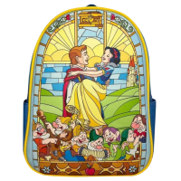 Disney Princess - Snow White Stain Glass 12 Inch Faux Leather Mini Backpack