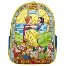 Disney Princess - Snow White Stain Glass 12 Inch Faux Leather Mini Backpack
