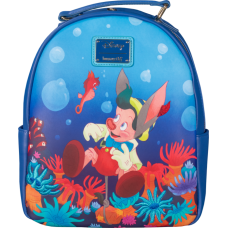 Pinocchio (1940) - Coral 12 Inch Faux Leather Mini Backpack
