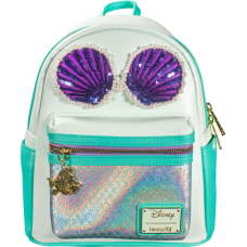 The Little Mermaid (1989) - Sequin and Pearls 10 Inch Faux Leather Mini Backpack