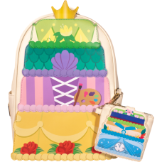 Disney Princess - Layer Cake 12 Inch Faux Leather Mini Backpack and Coin Bag Set