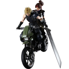 Final Fantasy VII - Jessie, Cloud and Motorcycle Play Arts Kai 10 Inch Action Figure Set