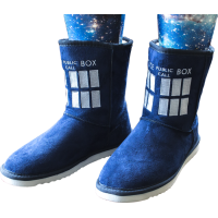 Doctor Who - TARDIS Boot Slipper Ladies Size 9