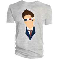 Doctor Who - David Tennant Vector Head Male T-Shirt XL