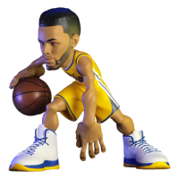 NBA - Steph Curry in Yellow  Uniform (Warriors) 12 inch Vinyl Figure