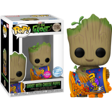 I Am Groot (2022) - Groot with Cheese Puffs Flocked Pop! Vinyl Figure