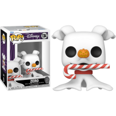 The Nightmare Before Christmas 30th Anniversary - Zero with Candy Cane Pop! Vinyl Figure