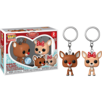 Rudolph the Red-Nosed Reindeer - Rudolph & Clarice Pocket Pop! Keychain 2-Pack