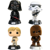 Star Wars - Luke, Chewbacca, Darth Vader & Stormtrooper Flocked Pop! Vinyl Figure 4-Pack