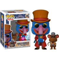 Muppets Christmas Carol - Charles Dickens with Rizzo Flocked Pop! Vinyl Figure