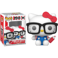 Hello Kitty - Hello Kitty with Glasses Flocked Pop! Vinyl Figure