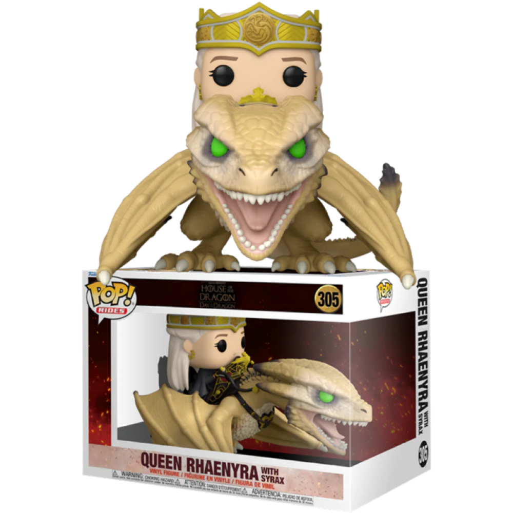 Game of Thrones: House of the Dragon - Queen Rhaenyra with Syrax Pop! Rides Vinyl Figure