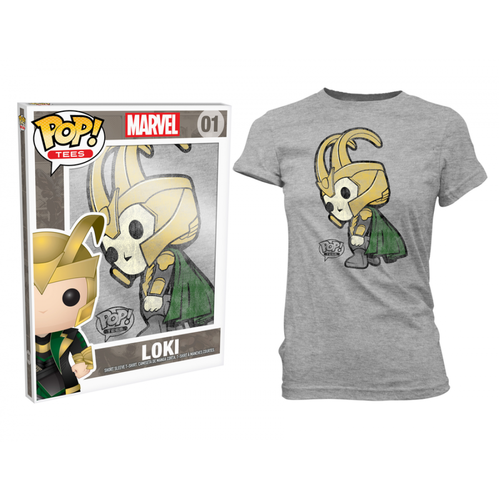 Thor - Loki Pop! Tees Ladies Grey T-Shirt