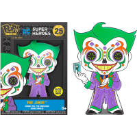 DC Comics - Joker Day of the Dead Glow-in-the-Dark 4 inch Enamel Pop! Pin