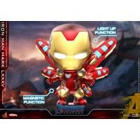 Avengers 4: Endgame - Iron Man Mark LXXXV (85) Nano Lightning Refocuser Light-Up Cosbaby 3.75 Inch Hot Toys Bobble-Head Figure
