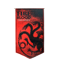 Game of Thrones - Targaryen Fire and Blood Satin Banner