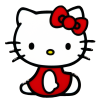 Hello Kitty - #3 Sitting Dress Pin
