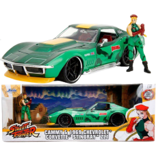 Street Fighter - Cammy & 1969 Chevrolet Corvette Stingray ZL1 Anime Hollywood Rides 1/24th Scale Die-Cast Vehicle Replica