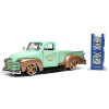 Just Trucks - Mint Green 1953 Chevy Pickup with Tyre Rack 1/24th Scale Die-Cast Vehicle Replica