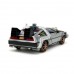 Back to the Future Part III - DeLorean Time Machine (Train Wheel Version) w/Lights Hollywood Rides 1/24th Scale Die-Cast Vehicle Replica