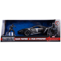 Black Panther - Lykan Hypersport with Black Panther 1/24th Scale Hollywood Rides Die-Cast Vehicle