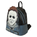 Halloween - Michael Myers Mask Cosplay Glow in the Dark 10 inch Faux Leather Mini Backpack