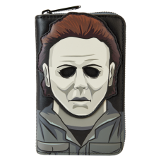 Halloween - Michael Myers Mask Cosplay Glow in the Dark 4 inch Faux Leather Zip-Around Wallet