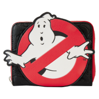 Ghostbusters - Logo Glow in the Dark 4 inch Faux Zip-Around Wallet
